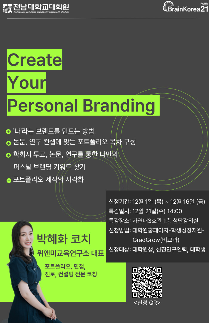 대학원생 Create your personal branding! 특강